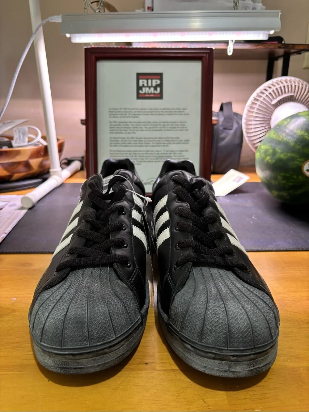 ADIDAS JMJ ULTRASTAR TRIBUTE SNEAKERS WITH PAPER WORK IN THE FRAME TO MATCH MENS